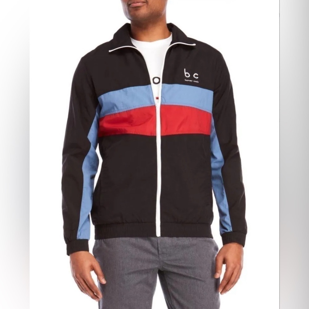 Barney Cools Black Nylon Full Zip Quick Jacket Windbreaker Mens XL NWT